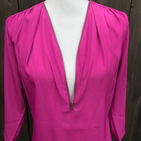 G By Giuliana Rancic Zip Front V-Nek 3/4 Sleeve Sz S - Picture 5 of 9